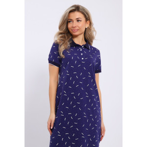 Платье женское №050 пике (последний размер) темно-синий 48 Платье женское №050 пике (последний размер) темно-синий 48