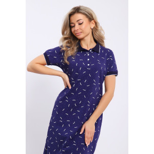 Платье женское №050 пике (последний размер) темно-синий 48 Платье женское №050 пике (последний размер) темно-синий 48