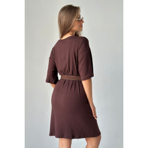 Платье женское №26008К лапша (последний размер) темно-коричневый 46
