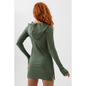 Платье женское №67098 лапша (последний размер) хаки яркий 46