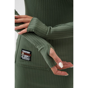 Платье женское №67098 лапша (последний размер) хаки яркий 46