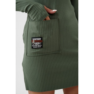 Платье женское №67098 лапша (последний размер) хаки яркий 46