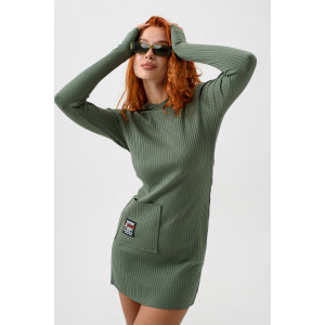 Платье женское №67098 лапша (последний размер) хаки яркий 46