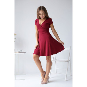 Платье женское "Алекса" 400014 вискоза (последний размер) бордовый 48,50