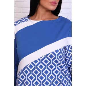 Платье женское №38517 футер 2-х нитка (последний размер) синий 56