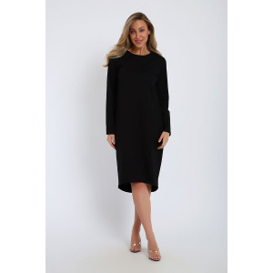 Платье женское №21104 футер 2-х нитка (последний размер) черный 52