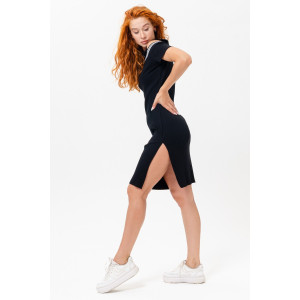 Платье женское №67152 лапша (последний размер) черный 46,50