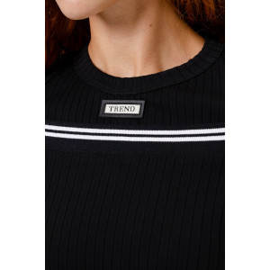 Платье женское №67152 лапша (последний размер) черный 46,50