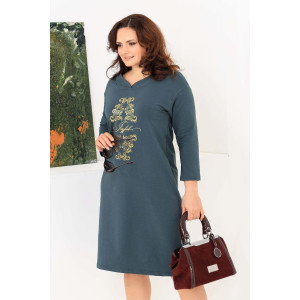 Платье женское №21573 футер с лайкрой 2-х нитка (последний размер) фисташковый 48,52,58 Платье женское №21573 футер с лайкрой 2-х нитка (последний размер) фисташковый 48,52,58