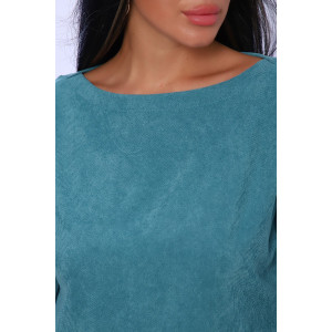 Платье женское №82033 микровельвет (последний размер) мята 48,50,56