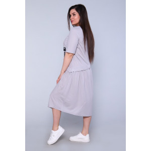 Платье женское №31734 пике (последний размер) серый 48,50