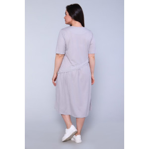 Платье женское №31734 пике (последний размер) серый 48,50