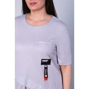 Платье женское №31734 пике (последний размер) серый 48,50