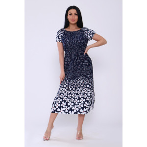 Платье женское №71003 кулирка (последний размер) темно-синий 46,54,56 Платье женское №71003 кулирка (последний размер) темно-синий 46,54,56