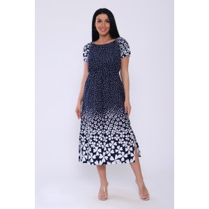 Платье женское №71003 кулирка (последний размер) темно-синий 46,54,56 Платье женское №71003 кулирка (последний размер) темно-синий 46,54,56