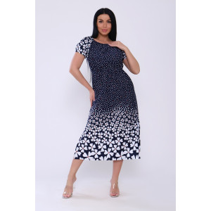 Платье женское №71003 кулирка (последний размер) темно-синий 46,54,56 Платье женское №71003 кулирка (последний размер) темно-синий 46,54,56