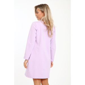 Платье женское №21008 футер с лайкрой 2-х нитка (последний размер) сиреневый 46,54 Платье женское №21008 футер с лайкрой 2-х нитка (последний размер) сиреневый 46,54