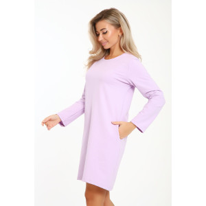 Платье женское №21008 футер с лайкрой 2-х нитка (последний размер) сиреневый 46,54 Платье женское №21008 футер с лайкрой 2-х нитка (последний размер) сиреневый 46,54