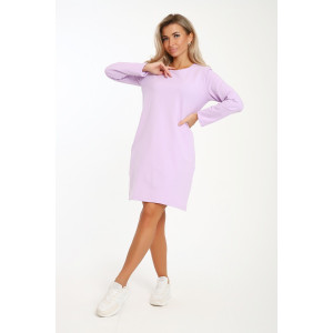 Платье женское №21008 футер с лайкрой 2-х нитка (последний размер) сиреневый 46,54 Платье женское №21008 футер с лайкрой 2-х нитка (последний размер) сиреневый 46,54