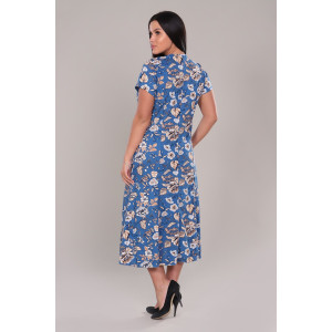 Платье женское №6738 кулирка (последний размер) синий 48,54,64