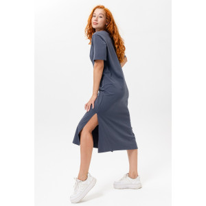 Платье женское №14406 кулирка с лайкрой (последний размер) графит 50,52