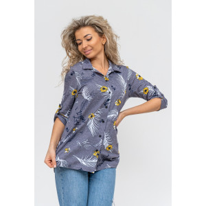 Туника женская №36724 кулирка (последний размер) серый 48