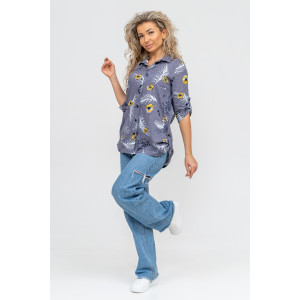 Туника женская №36724 кулирка (последний размер) серый 48