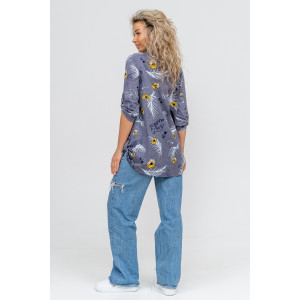 Туника женская №36724 кулирка (последний размер) серый 48