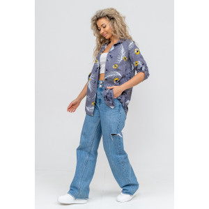 Туника женская №36724 кулирка (последний размер) серый 48