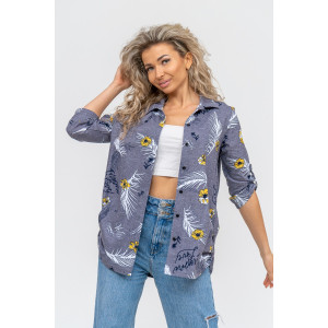 Туника женская №36724 кулирка (последний размер) серый 48