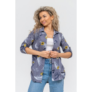 Туника женская №36724 кулирка (последний размер) серый 48