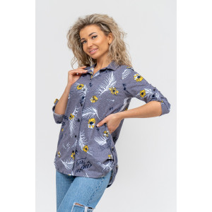 Туника женская №36724 кулирка (последний размер) серый 48