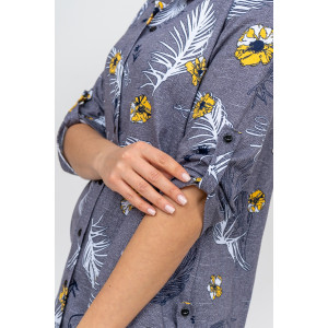 Туника женская №36724 кулирка (последний размер) серый 48