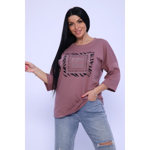 Туника женская №80023 кулирка (последний размер) лиловый 56