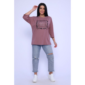 Туника женская №80023 кулирка (последний размер) лиловый 56