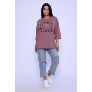 Туника женская №80023 кулирка (последний размер) лиловый 56