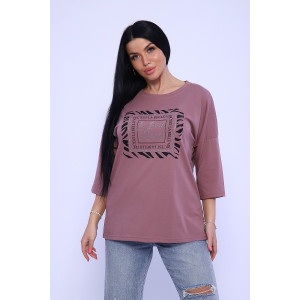 Туника женская №80023 кулирка (последний размер) лиловый 56