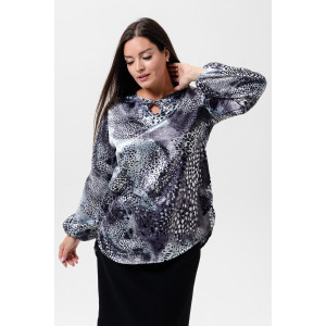 Туника женская №52359 креп-сатин (последний размер) серый 58-60