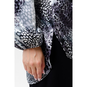 Туника женская №52359 креп-сатин (последний размер) серый 58-60