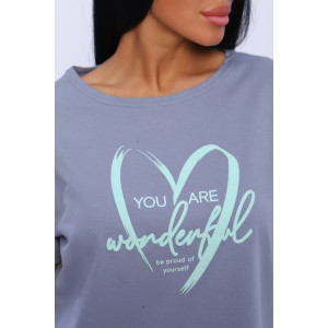 Костюм двойка женский №82050 кулирка (последний размер) ментол 48