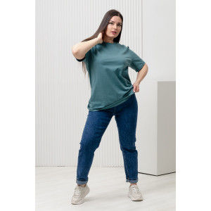 Футболка унисекс №8471/3 кулирка (последний размер) зеленый 48