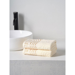 Набор махровых полотенец "Golden Lines" песочный 2 шт. Набор махровых полотенец "Golden Lines" песочный 2 шт.