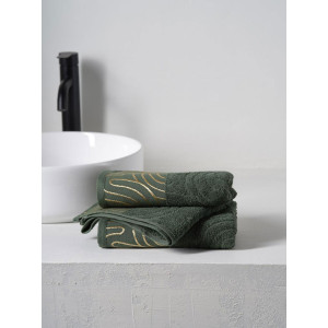 Набор махровых полотенец "Golden Lines" милитари 2 шт. Набор махровых полотенец "Golden Lines" милитари 2 шт.