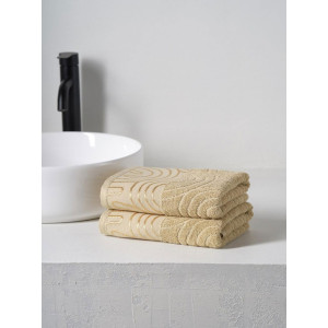 Набор махровых полотенец "Golden Lines" бежевый 2 шт.