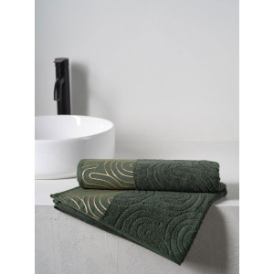 Полотенце махровое "Golden Lines" милитари