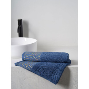 Полотенце махровое "Golden Lines" синий