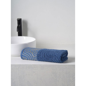 Полотенце махровое "Golden Lines" синий