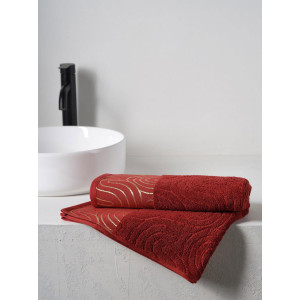 Полотенце махровое "Golden Lines" красный
