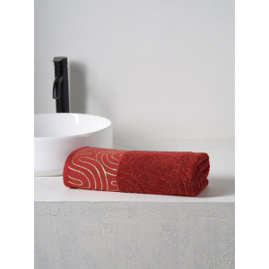 Полотенце махровое "Golden Lines" красный