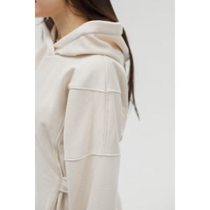 Туника женская №057560 футер на флисе (р-ры: 44-62) экрю